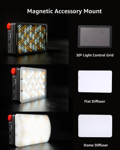 Aputure MC Pro RGBWW LED Light, 2000K-10000K Support Magnetic Attraction IP65 Protection 15 Built-in Light Effects App Control
