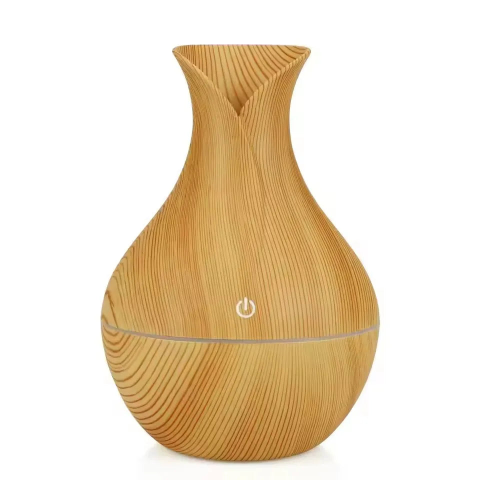USB Ultrasonic Cool Mist Sprayer Essential Oil Fragrance 200ml Mini Home Wood Grain Air Humidifier Electric Air Aroma Diffuser