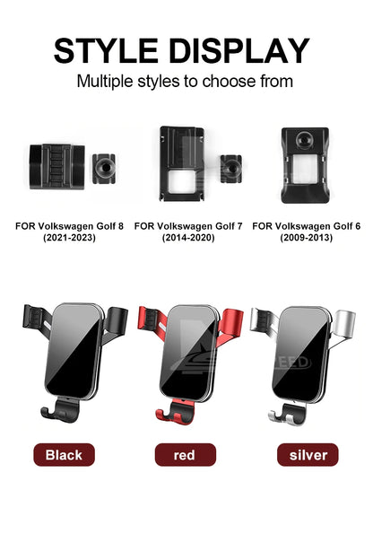 Gravity Car Phone Holder For Volkswagen VW Golf 6 MK6 2009 2010 2011 2012 2013Car Phone Holder Special Fixed Bracket Accessories