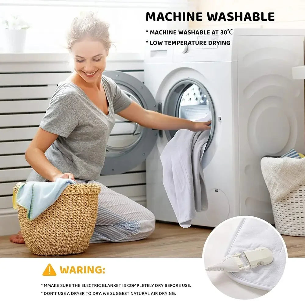 Electric Heated Under Blanket 3 Heat Setting Heated Mattress Cover 150x160cm for Electric Blankets for Beds