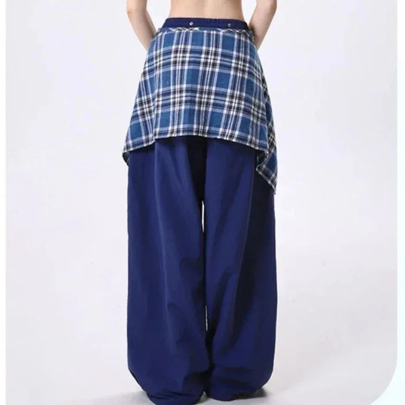 2025 Harajuku Fashion Hip-pop Sweatpants Women Y2K Gothic Sweet Long Wide Leg Pants Korea Chic High Waist Loose Dance Trousers