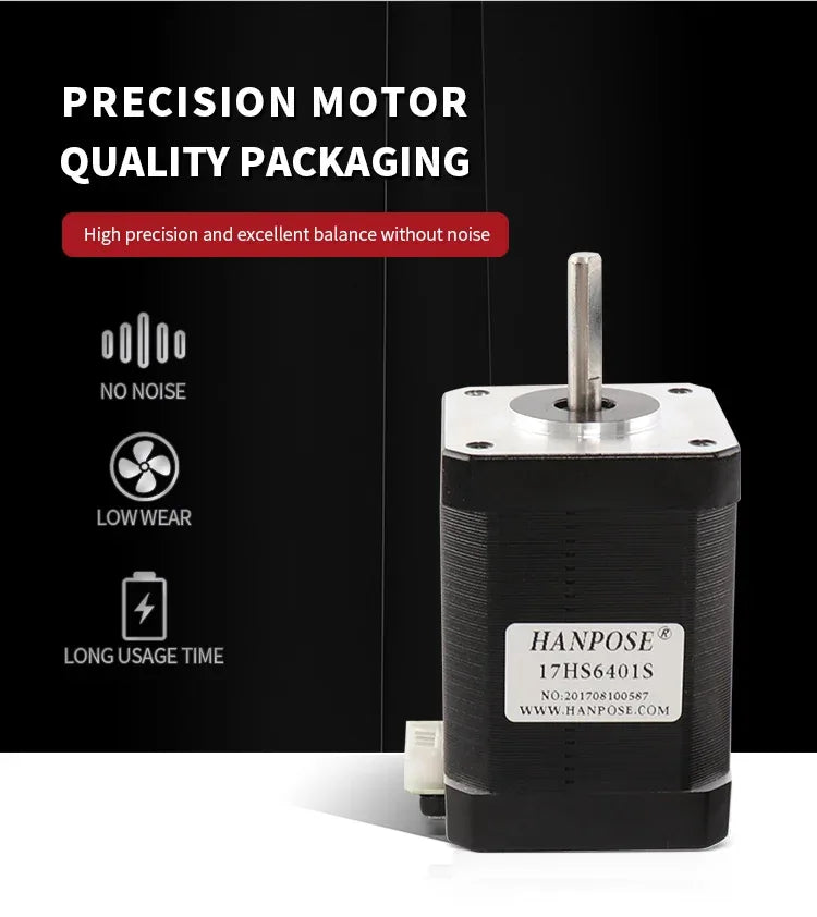 Free shipping 4 lead nema17 70N.cm 1.7A 17HS6401S-0.9 degrees 42 motor 42BYGH stepper motor for 3D printer monitoring equipment