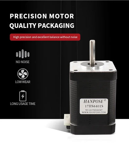 Free shipping 4 lead nema17 70N.cm 1.7A 17HS6401S-0.9 degrees 42 motor 42BYGH stepper motor for 3D printer monitoring equipment