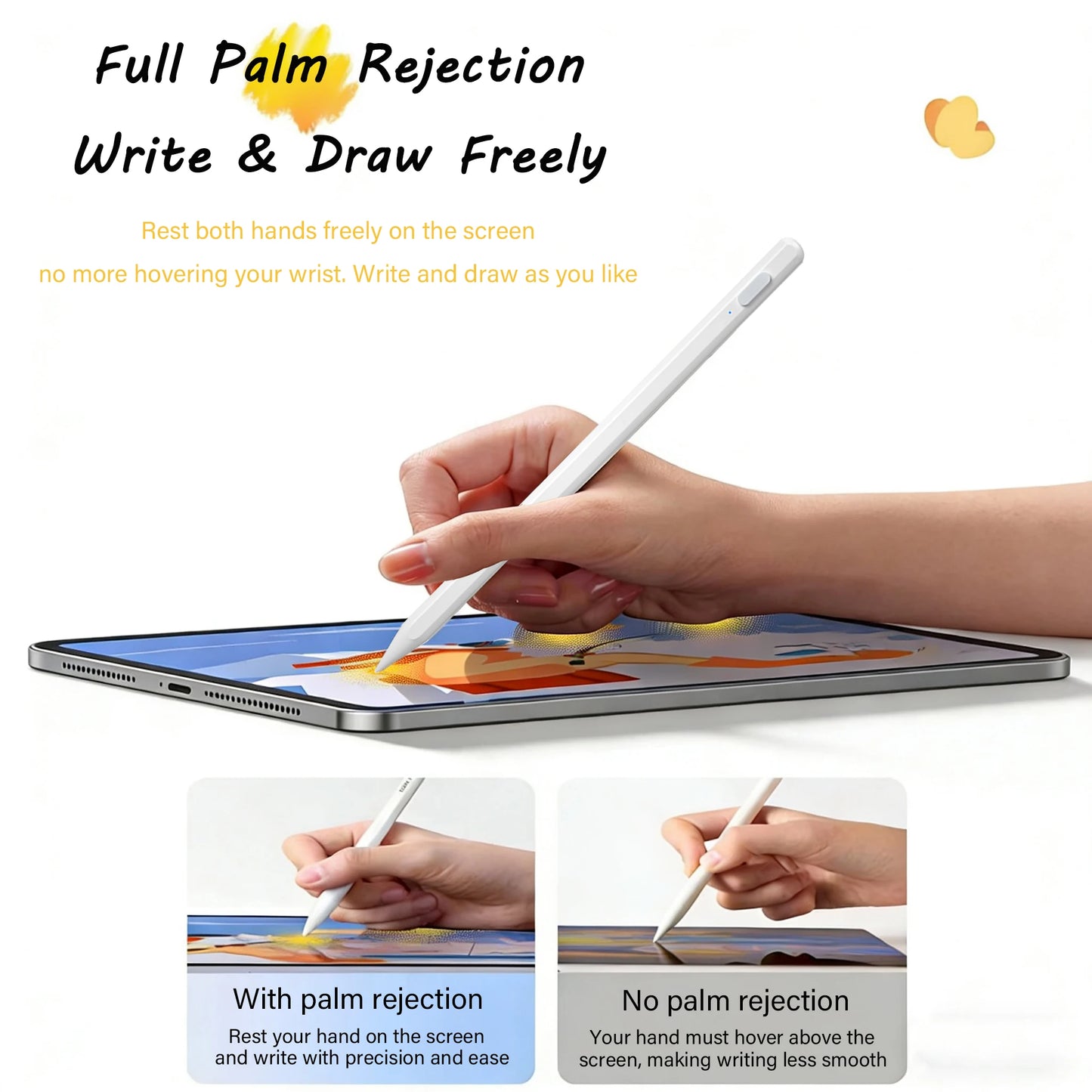 Stylus For Apple Pencil 2025 Magnetic Wireless Charging iPad 11 13 M2 M3 Pro 12.9 11 Air 4 5 Mini 6 for iPad Tilt Palm Rejection