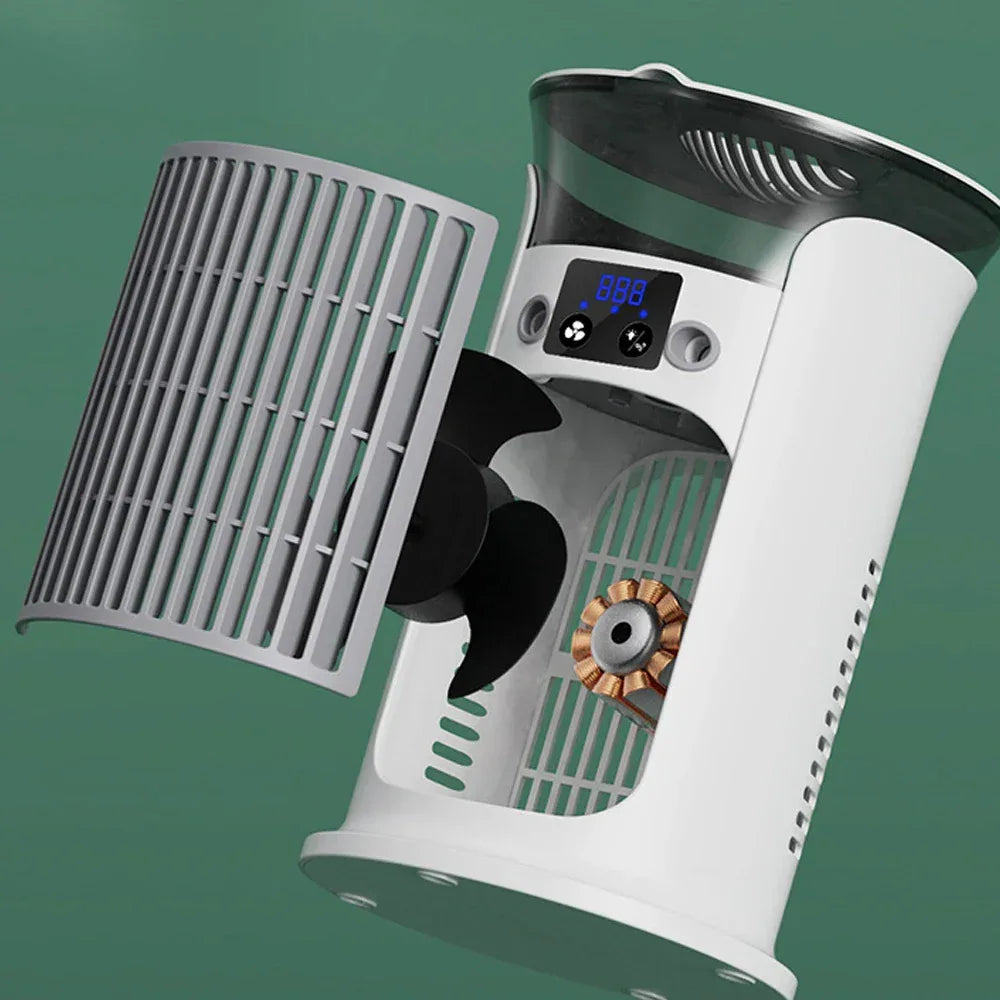 Portable Rechargeable Quiet Cool Air Fan with Humidifier, Desktop Air Conditioner, Water/Ice Cooling Cooling Fan For Office/Home