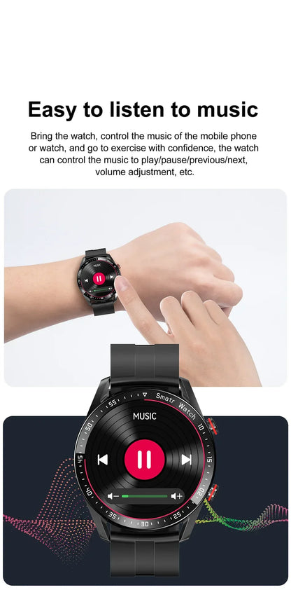 2026 New Voice Call Smart Watch Men GT Series HD AMOLED Screen Heart Rate Sports Watch ECG+PPG Health Smartwatch For Android IOS