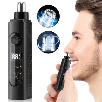 Electric Mini Nose Hair Trimmer Painless Clipper Nose Ears Facial Hair Shaving Portable Trimmer For Men Women Wet Dry Haircut