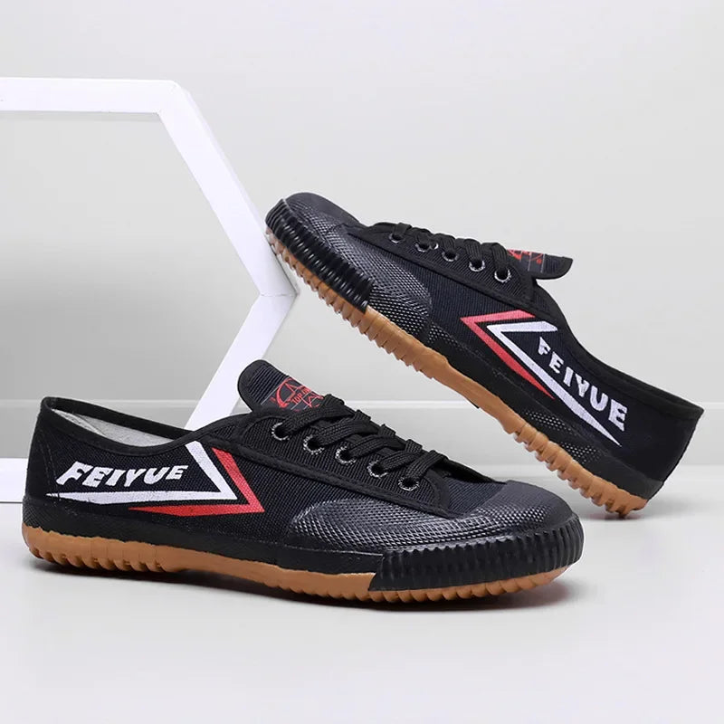 New Men's Canvas Shoes, Men's and Women's Kung Fu Martial Arts Shoes, Men's Training Sports Shoes, Lace Up Soft Soled Shoes