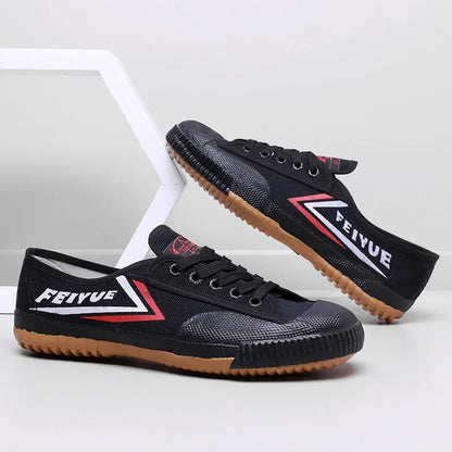 New Men's Canvas Shoes, Men's and Women's Kung Fu Martial Arts Shoes, Men's Training Sports Shoes, Lace Up Soft Soled Shoes