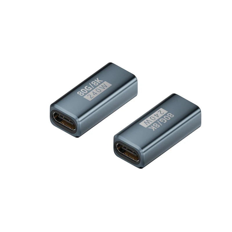 PD240W 80Gbps USB C Adapter Type C Female to Male Adapter Extender 8K@60Hz Fast Charging Converter for iPhone Xiaomi Macbook