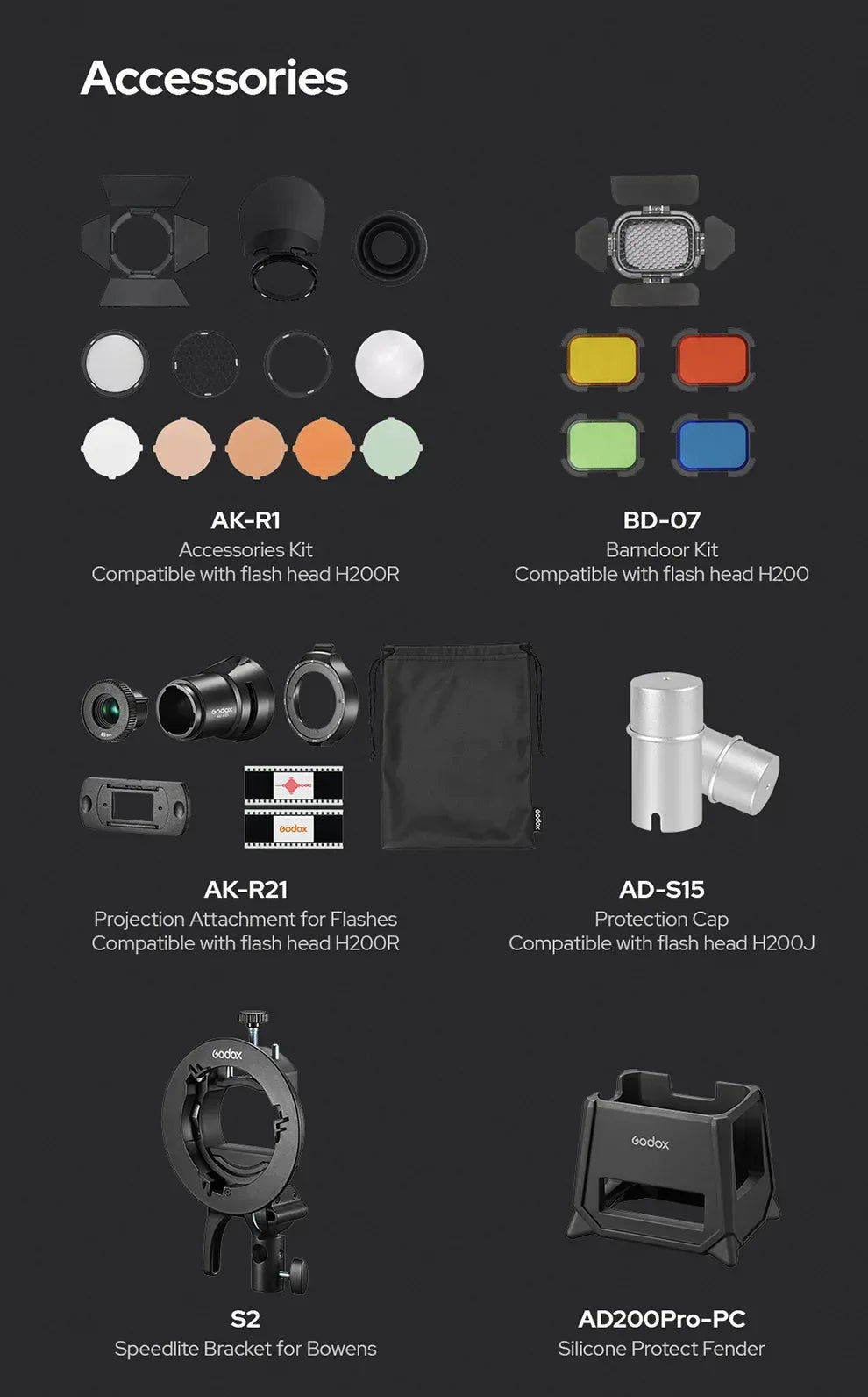 Godox AD200PRO II 200W Out-door Pocket Flash AD200PROII TTL HSS Speedlite Bi-color Modeling Lamp With X2T/X3/X3PRO/XPRO/XPROII
