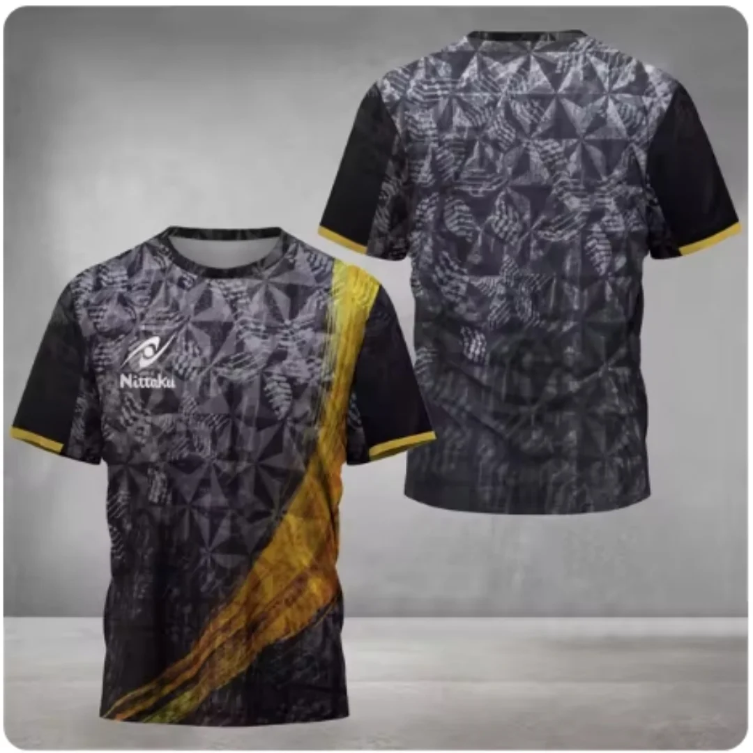 Nittaku Table Tennis T-shirt Victory Light Color Printed Men's Summer New Sports T-shirt Training Quick Drying T-shirt