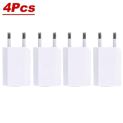 5V/1A Mini EU Plug Charger USB Mobile Phones Charger USB-C Quick Charger Wall Power Adapter Chargers For iPhone Samsung Xiaomi
