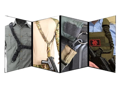 Tactical Single Point Gun Sling Shoulder Strap Rifle Shot Gun Belt with Metal Buckle Hunting Tactical Gear Accessories
