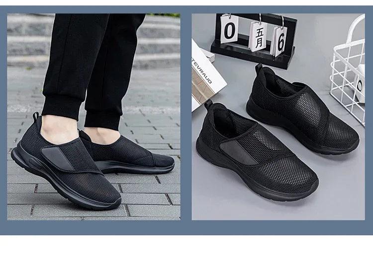 Man Women Orthopedics Wide Feet Swollen Walk Casual Shoes Unisex Thumb  Adjusting Soft Comfortable Diabetic Shoes Black 36-46