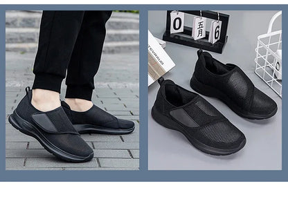 Man Women Orthopedics Wide Feet Swollen Walk Casual Shoes Unisex Thumb  Adjusting Soft Comfortable Diabetic Shoes Black 36-46