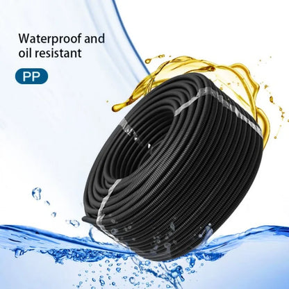 1/5/10M Black PP Insulated Corrugated Pipe AD7.5mm-34.5mm Wire Hose Threading Hose Plastic Corrugated Pipe Protective Sleeve