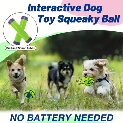 Pet Dog Toy Ball Wobble Wag Giggle Ball Interactive Dog Cat Toy Chew Toy Giggle Sounds Toy When Rolled or Shaken For Pet Dog Fun