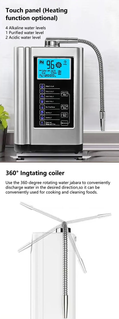 5 Plates Kangen Water Ionizer PH 3.5-10.5 Alkaline water Generator Hydrogen Reduced water ionizer With Built-in Carbon Filter