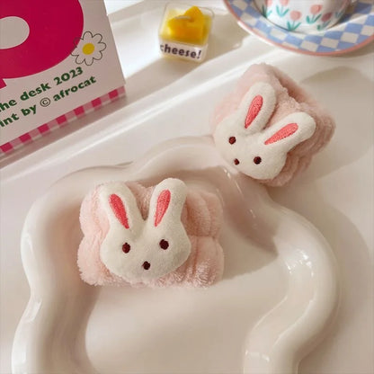 Reusable Face Wash Hand Wrist Strap 1Pair Cartoon Sweat Band Towel Band Comfortable Flexible Absorbent Wrist Strap for Face Wash