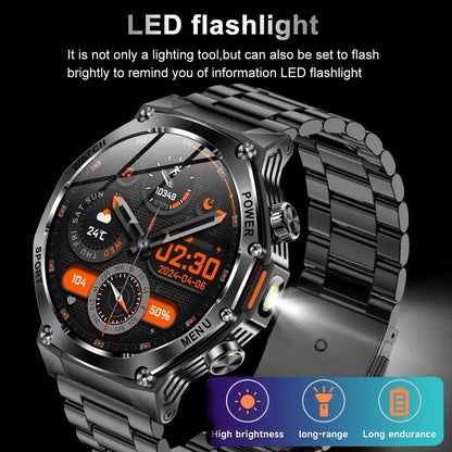 2026 800mAh Super Capacity Battery Adult Men Smart Watch 1.8-inch Large Screen Bluetooth Call IP68 Waterproof SmartWatch Sports