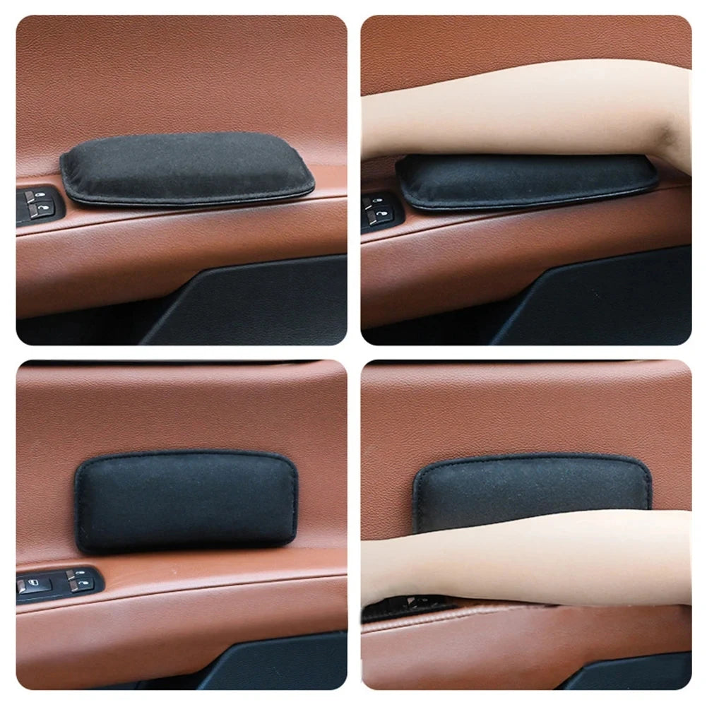 Comfortable Suede Car Pillow Car Knee Pad Auto Cushion Elastic Memory Foam Leg Pad Headrest In The Car Accessories