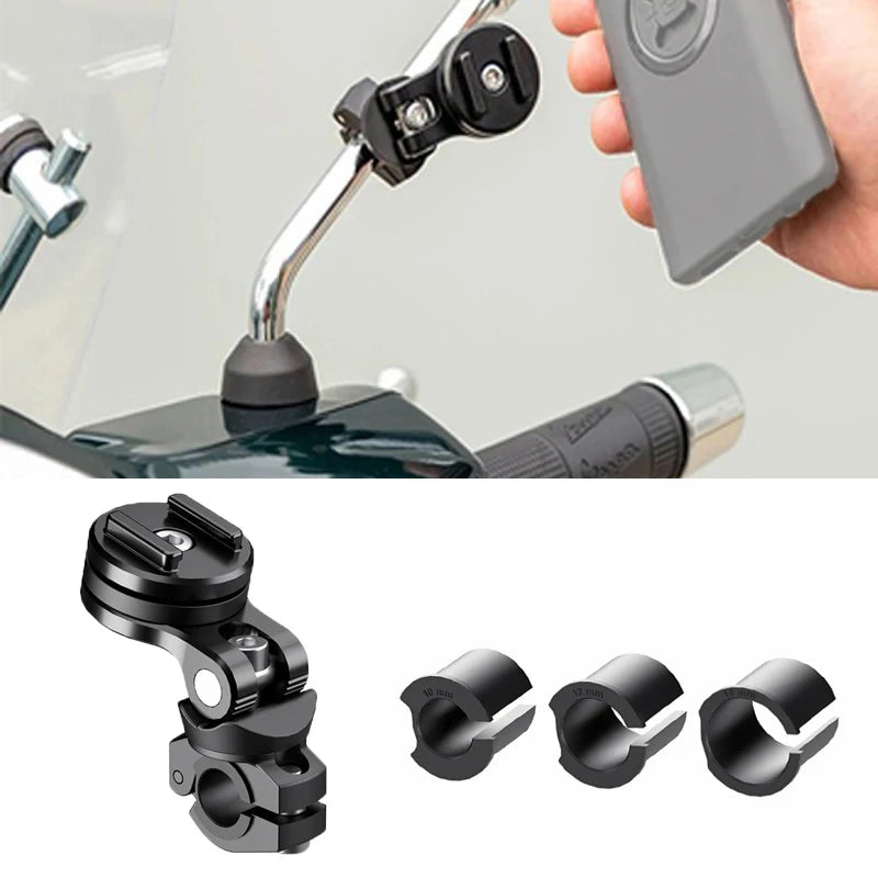 Phone Holder Stem Triple Tree Fork Mount Clamp Mobile Phone Stand Motorcycle Mirror Navigation Phone Support Handlebar Bracket