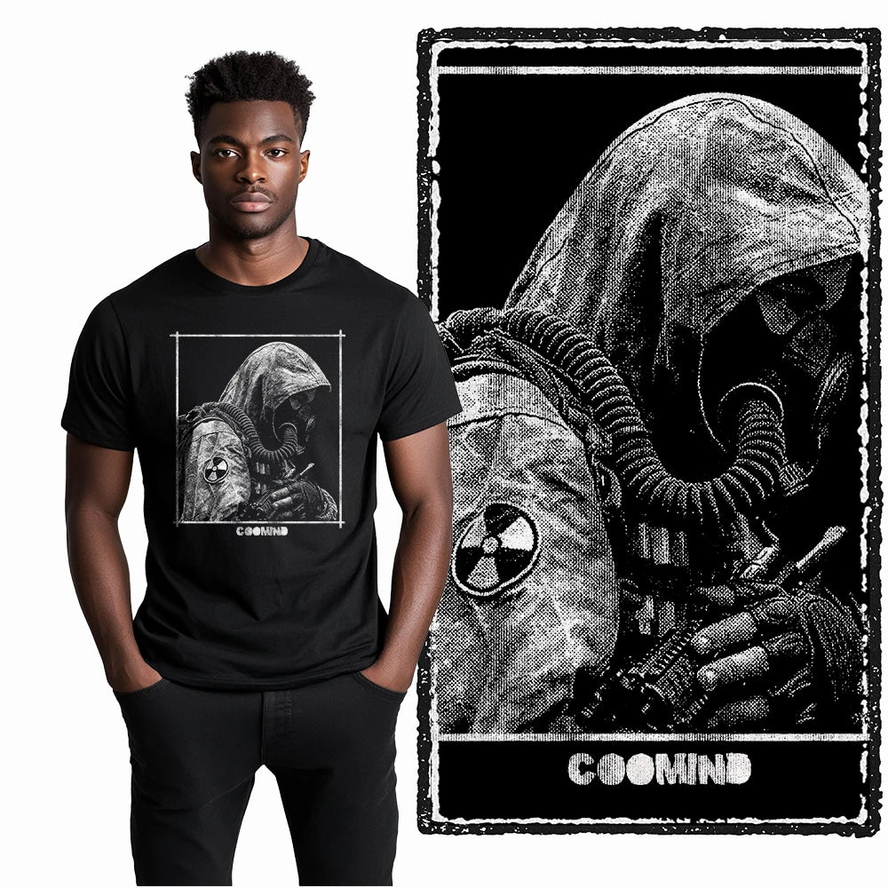 Coolmind U4 Streetwear Cool Print Exclusive Graphic T shirt fo men 100% Cotton Big Size vintage BLACK men's novelty tee shirt