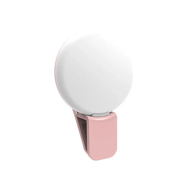 Mini Selfie Ring Light LED Flash Phone Lens Light USB Rechargeable Clip Mobile Phone Fill Lamp Women Selfie Lights
