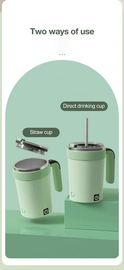 Detachable Automatic Mixing Coffee Cup Intelligent Temperature Measuring Rechargeable Mug Suitable for Office/Kitchen/Travel
