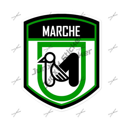 Lombardia Marche Molise Italy Flag Emblem Vinyl Sticker Decoration Naples Napoli Modena Messina Milan Italia Round Seal Flag