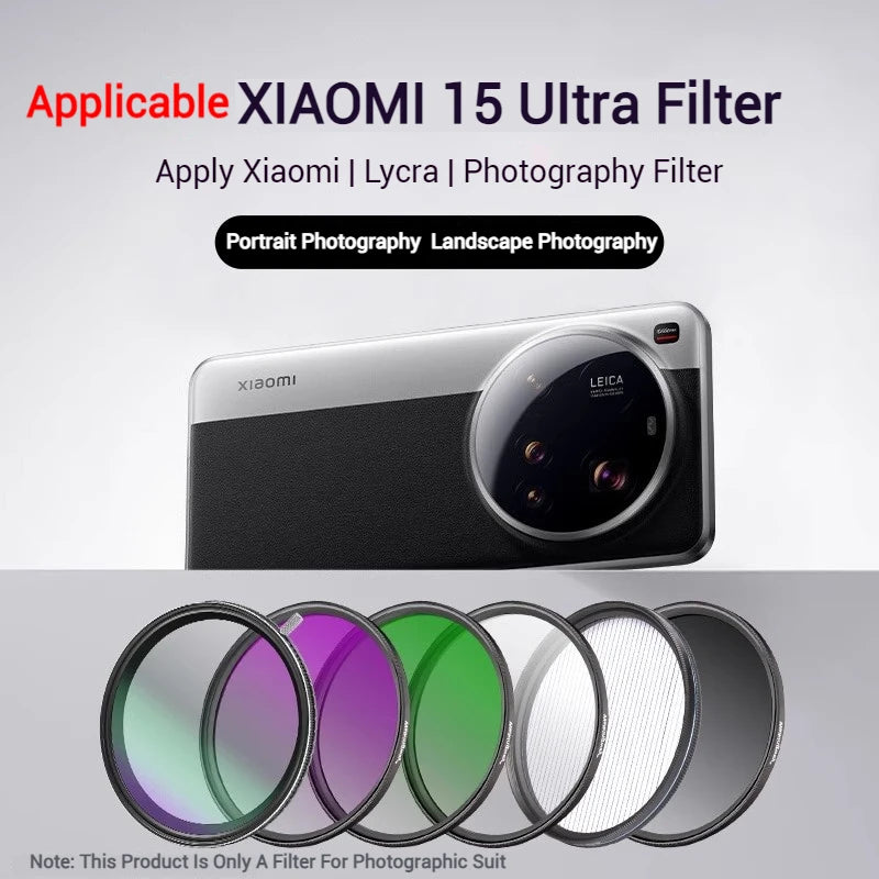 WalkingWay for XiaoMi 15 Ultra Phone Lens Filters 67mm Phone Filter Set 13/14/15 Ultra General ND CPL GND Soft Star Flare Filter
