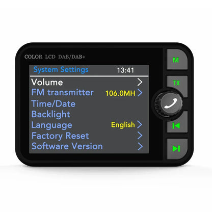 Stereo Digital Signal Broadcast Adapter DAB+ Receiver Digital Broadcast Bluetooth-compatible 5.0 Music Player Hands-free for Car