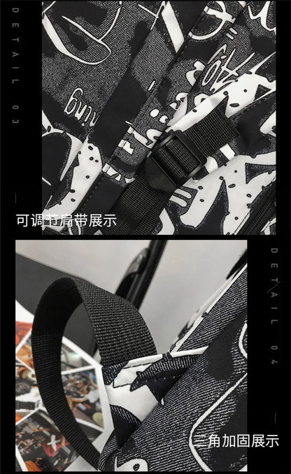 middle high school backpack for teenage boys cool school bag college student backpack large capacity schoolbag for boy cute doll