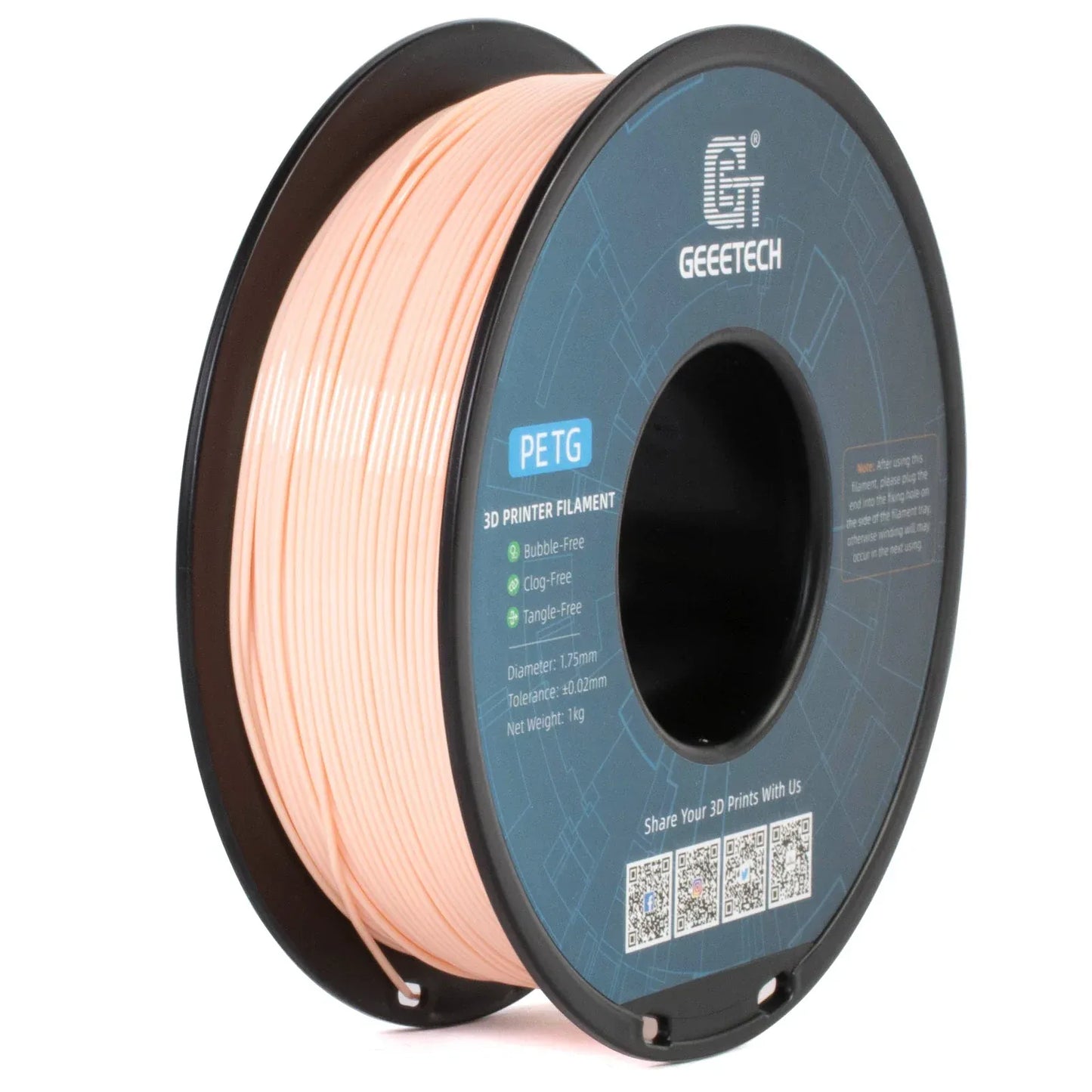 GEEETECH 1Kg 1.75mm PETG Filament For 3D Printer Filament Vacuum Packaging Overseas Warehouses Fast Ship