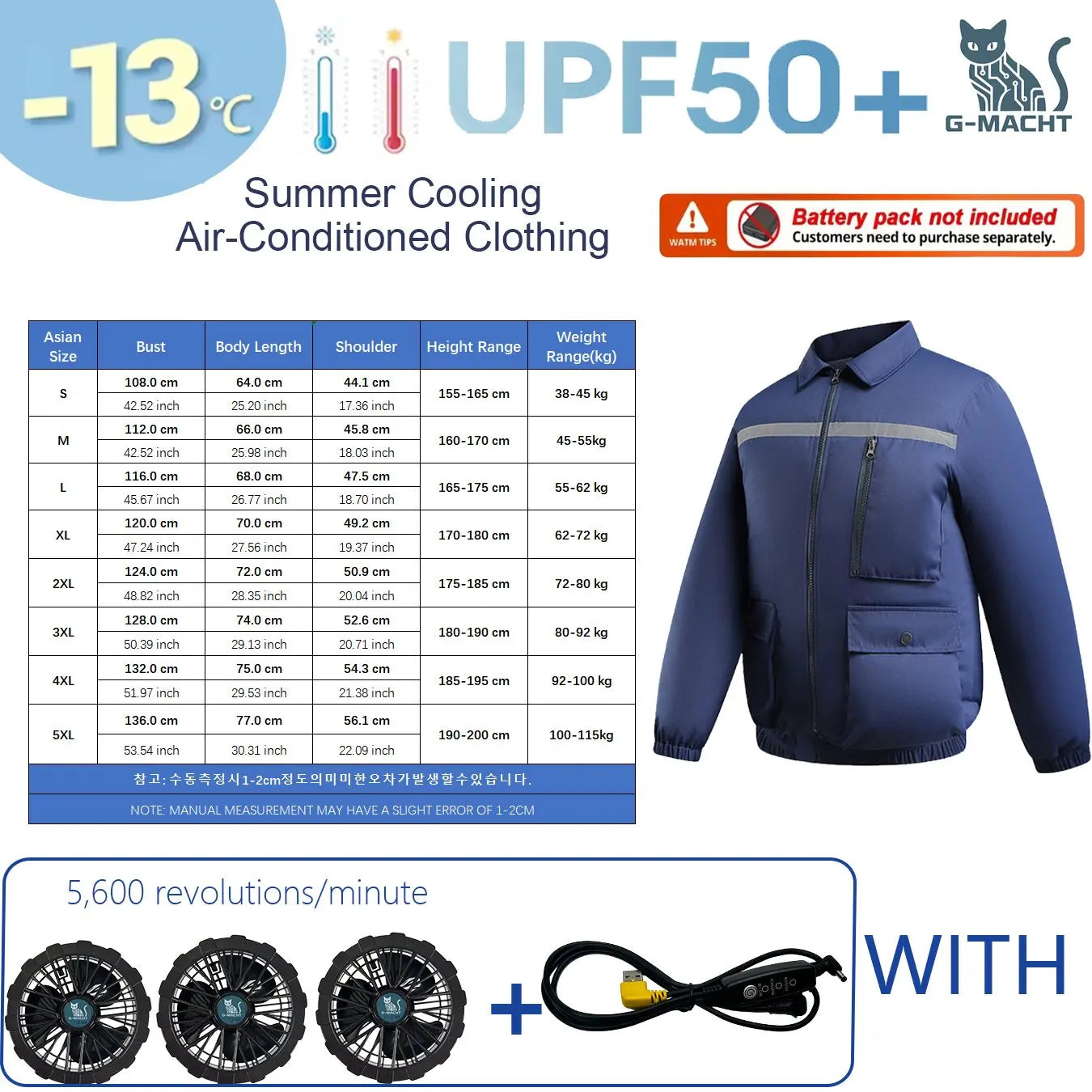 Summer 4 Fans Air Conditioning Cooling Vest Men Women Ultralight Outdoor Jacket Sun Protection Windbreaker Travel Fishing Sports
