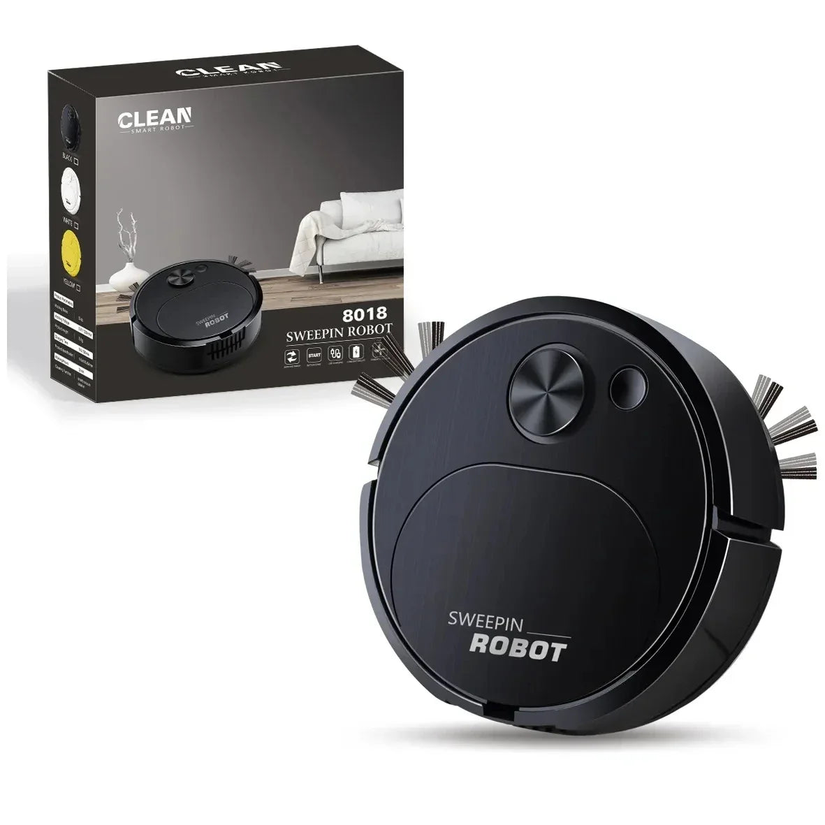 Wireless Smart Robot Sweeping Robot Vacuum Cleaner Mopping 3 In 1 Smart USB 1500Pa Dragging Cleaning Sweep Floor For Home Office
