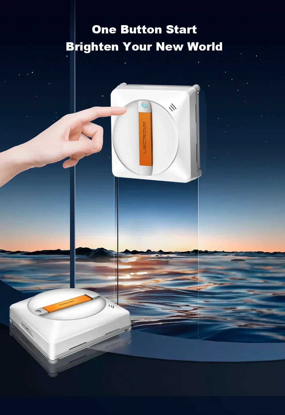   (promo code: AEEU03 )Liectroux YW710 Robot Window Cleaner,Double Water Spray,Strong Vacuum,Home Floor Wall Window Cleaning Robot,App&Remote Control