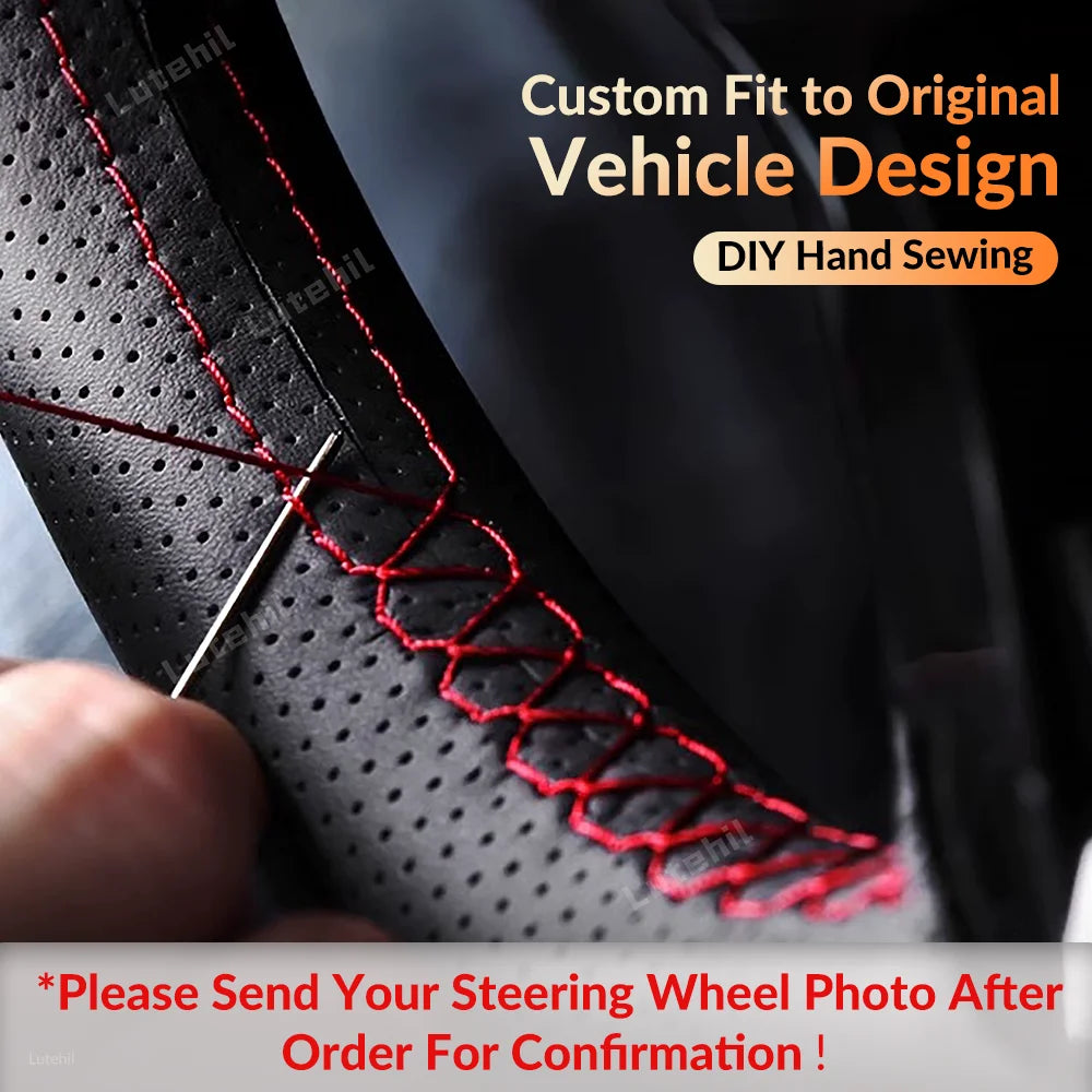 For Seat Ibiza 2004 2005 2006 Custom Car Steering Wheel Braid Cover Hand Sewing DIY Artificial leather Suede Car Accessories by PDG ibma