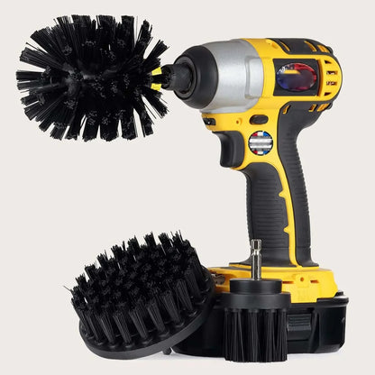 3Pcs/Set Electric Scrubber Brush Drill Brush Kit Plastic Round Cleaning Brush for Carpet Glass Car Tires Nylon Brushes