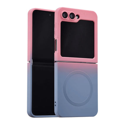 Luxury Gradient Case for Samsung Galaxy Z Flip 8 7 6 5 4 3 Soft Silicone Magnetic Charging Cover for Samsung ZFlip 6 7 8