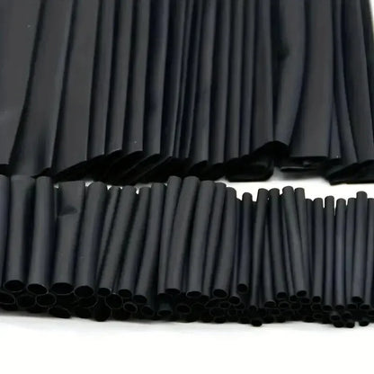 127PCS Heat-shrink Tubing Kit 2:1 black Thermoresistant Tube Electrical Connection Wire Cable Insulation Sleeving