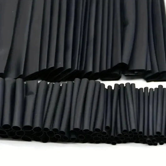 127PCS Heat-shrink Tubing Kit 2:1 black Thermoresistant Tube Electrical Connection Wire Cable Insulation Sleeving