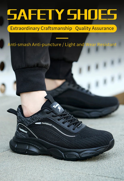 New men's safety shoes, anti smash and anti stab work shoes, men's indestructible safety boots, insulated shoes