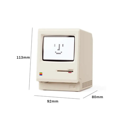Desktop Digital Clock Retro Classic Design Beige Floppy Disk Decor Tech Gadget Gift For Men Women Office Desk Novelty Ornament