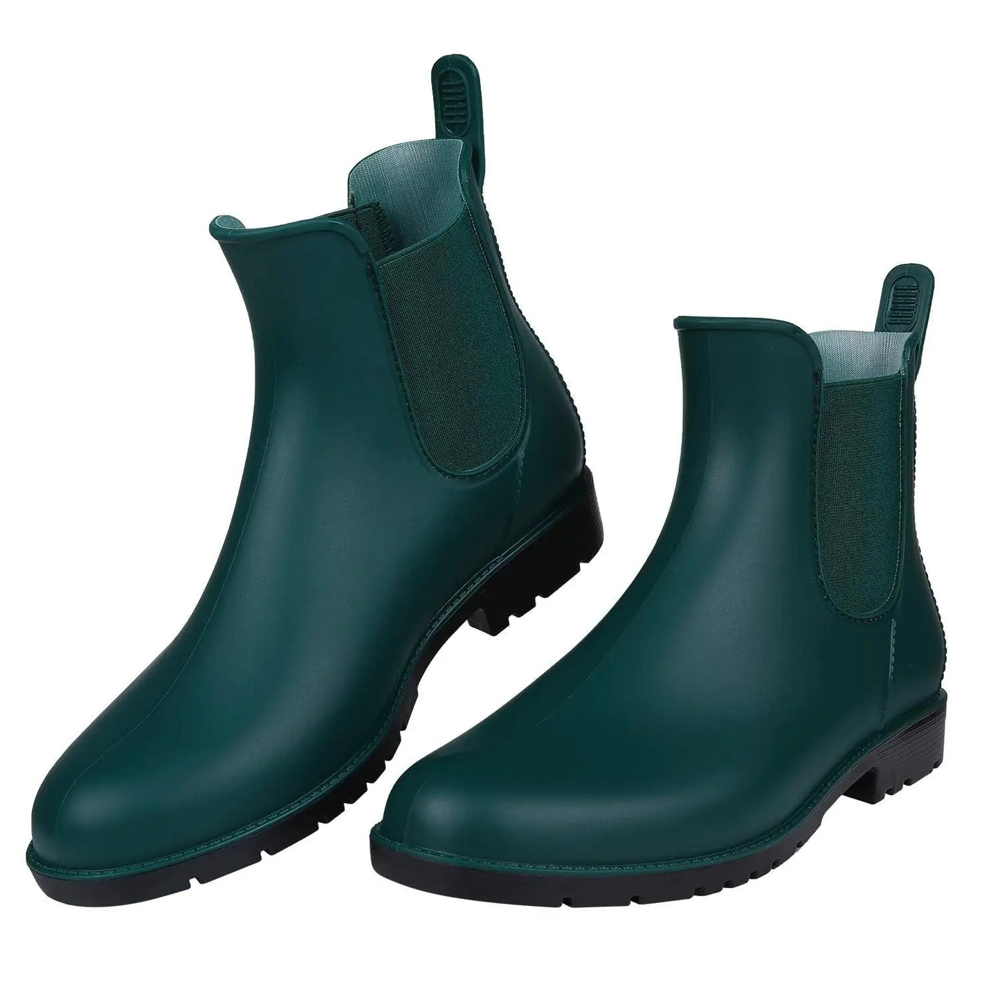 Evshine Fashion Short Rain Shoes For Women New Lady Chelsea Boots Outdoor Anti-slip Waterproof Rain Boots Sodt Rubber Ankle Boot