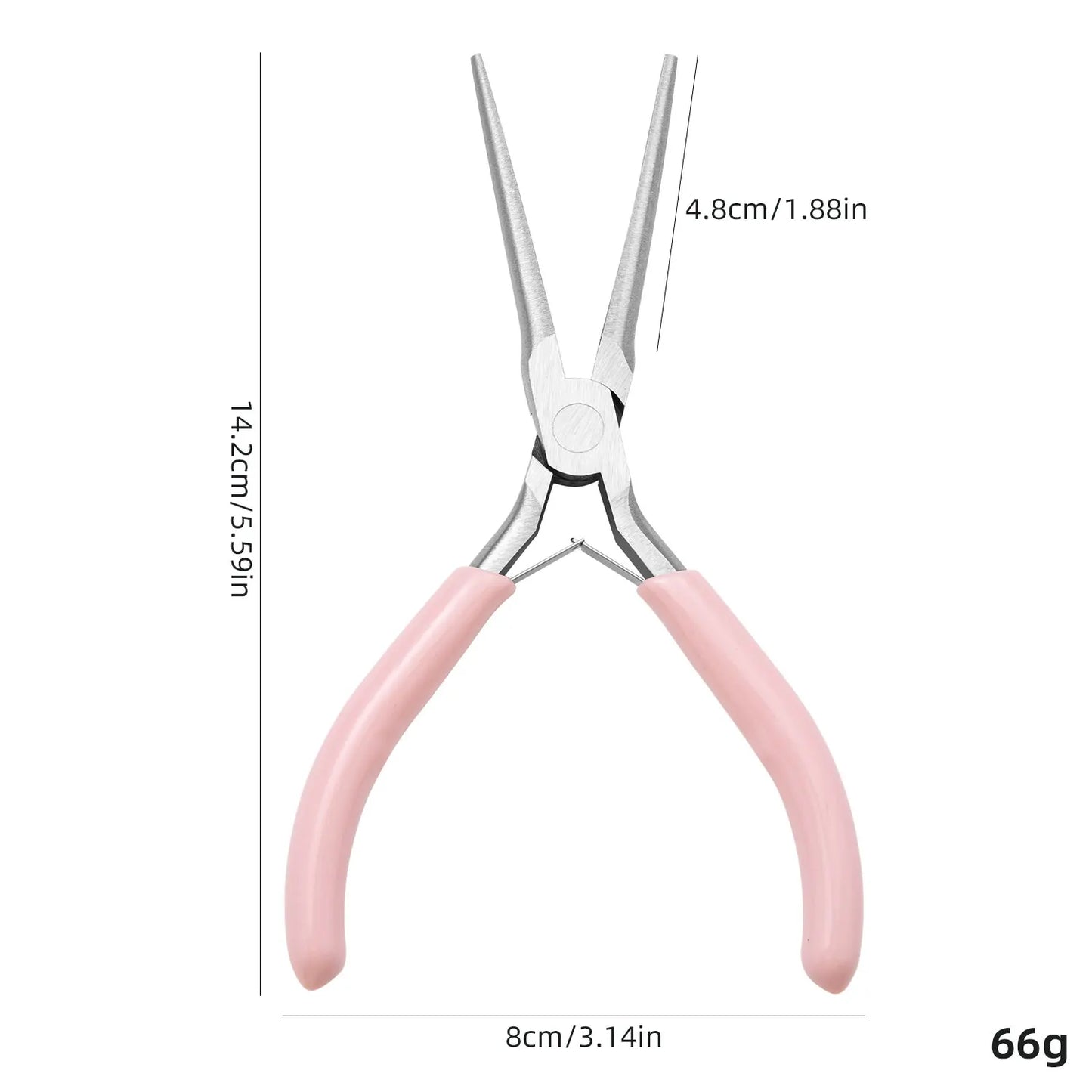 Pink Long Nose Pliers Set Professional Nail Art Pliers For Manicure Extension Jewelry Making Diy Craft Tools
