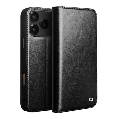 QIALINO Genuine Leather Flip Case for iPhone 17 Bracket Handmade Business Cover with Card Slots for iPhone 17 Pro Max/17 Air