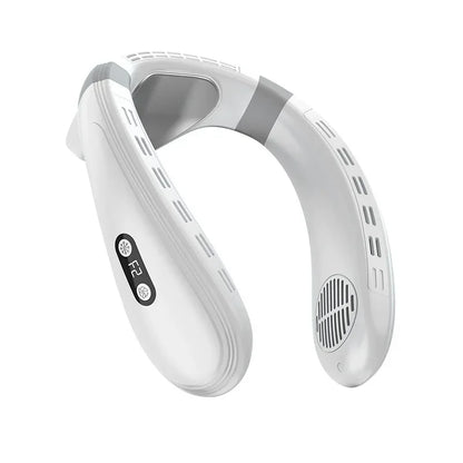 New Portable Neck Fan 5200mAh Neck Air Conditioner Rechargeable Semiconductor Cooling  Fan Outdoor Personal Fan Wearable Cooler
