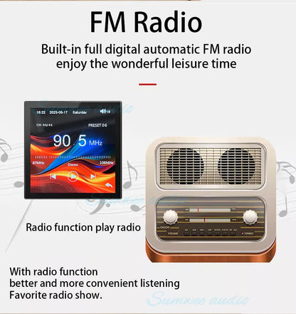 MINI touch screen TF Audio in wall amplifier home theater bluetooth control panel Background music player stereo ceiling speaker